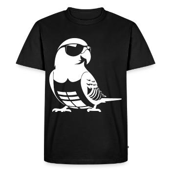 Funny Bird Wearing Sunglasses Cool Bourke's Parak - Men's Premium Organic T-Shirt - black - Front - Nico (187cm)