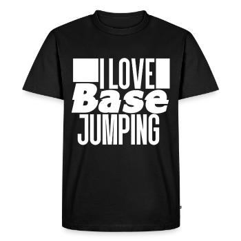 Base Jumping - Men's Premium Organic T-Shirt - black - Front - Nico (187cm)