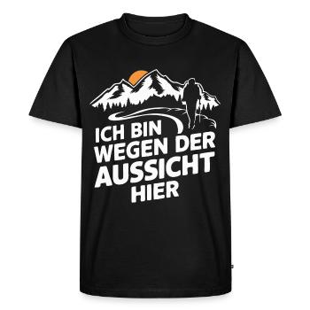 Hiking Hikers Hike Mountains Forest - Men's Premium Organic T-Shirt - black - Front - Nico (187cm)