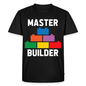 Brick Builder Brick Building Master Builder - Men's Premium Organic T-Shirt - black - Front - Nico (187cm)