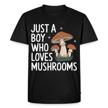 Champignons Champignons Champignon Champignon - T-shirt Premium bio Homme - noir - Devant - Nico (187cm)