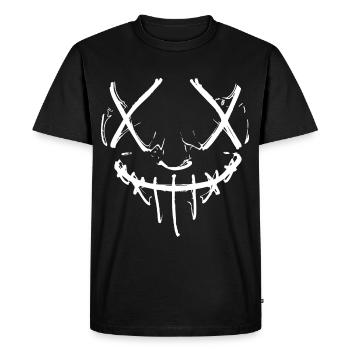 Masque d’horreur effrayant Optique de purge d’Halloween - T-shirt Premium bio Homme - noir - Devant - Nico (187cm)