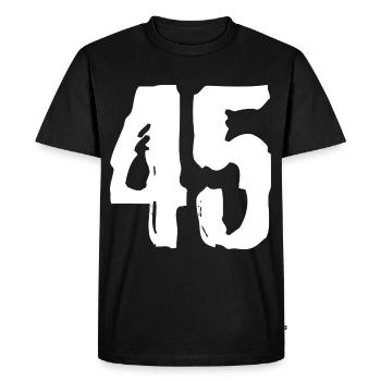 45 number jersey - Men's Premium Organic T-Shirt - black - Front - Nico (187cm)