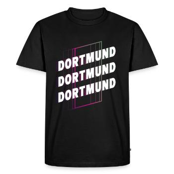 Dortmund Germany City Font Skyline Home - Men's Premium Organic T-Shirt - black - Front - Nico (187cm)