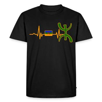 Amazigh Symbole Berbère Maroc Algérie - T-shirt Premium bio Homme - noir - Devant - Nico (187cm)