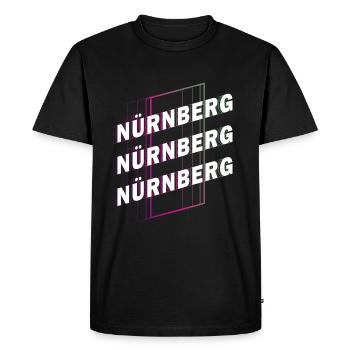 Nuremberg Allemagne City Font Skyline Accueil - T-shirt Premium bio Homme - noir - Devant - Nico (187cm)