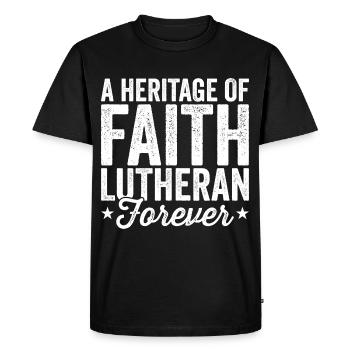 Luthérienne pour toujours Religion Confirmation Christianisme - T-shirt Premium bio Homme - noir - Devant - Nico (187cm)