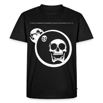 Horror Skull Skull Art Skull Gothic Heavy Metal - Men's Premium Organic T-Shirt - black - Front - Nico (187cm)