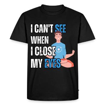 Design de t-shirt amusant avec citation ironique - T-shirt Premium bio Homme - noir - Devant - Nico (187cm)