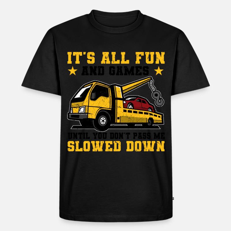 Abschleppwagen | Abschlepper Auto Panne Geschenke - Männer Premium Bio T-Shirt - Schwarz