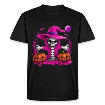 Squelette magenta - T-shirt Premium bio Homme - noir - Devant - Nico (187cm)