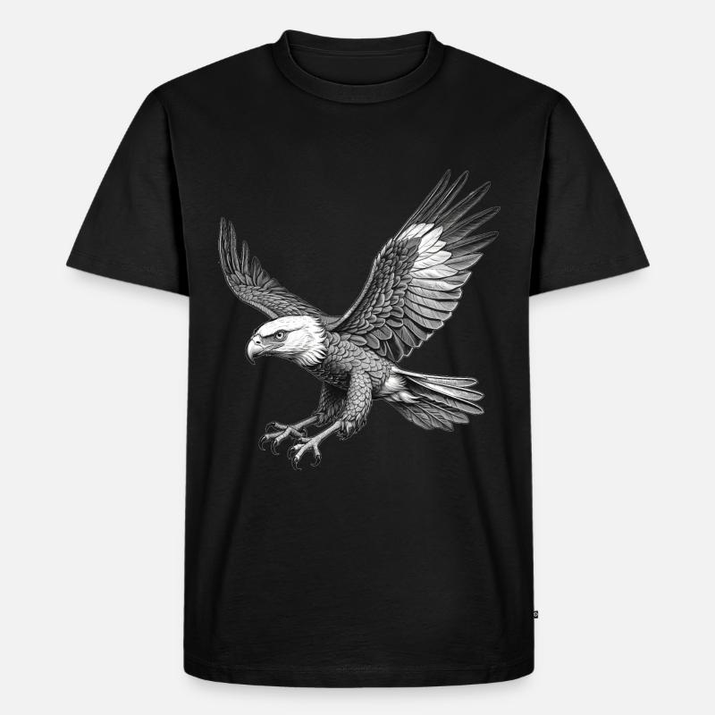 Flying Eagle, Graphic - Men's Premium Organic T-Shirt - black