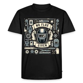 No Flux Given 18 - Men's Premium Organic T-Shirt - black - Front - Nico (187cm)