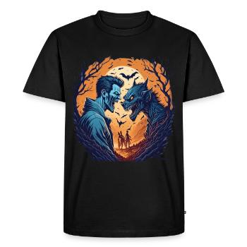 Gruseliges Halloween-partykostüm Zombie Und - Men's Premium Organic T-Shirt - black - Front - Nico (187cm)