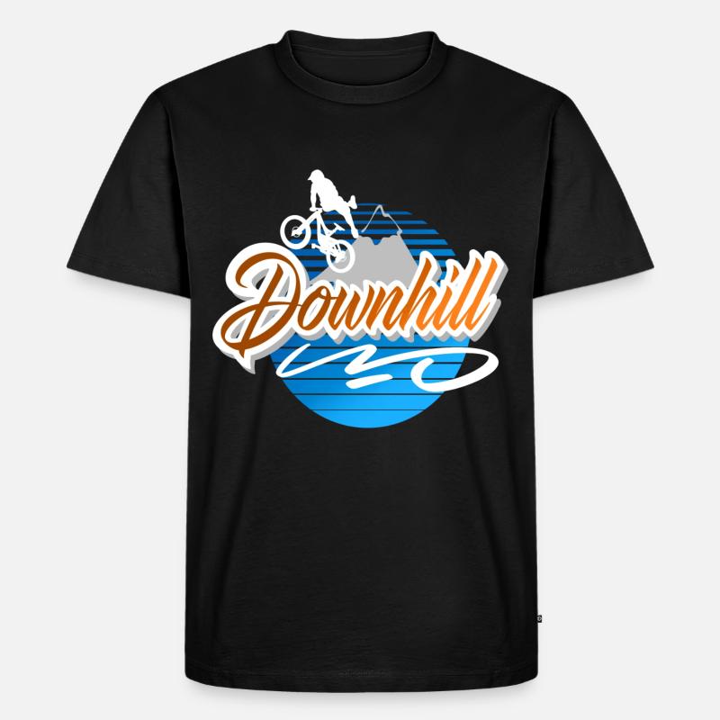 Downhill - Männer Premium Bio T-Shirt - Schwarz