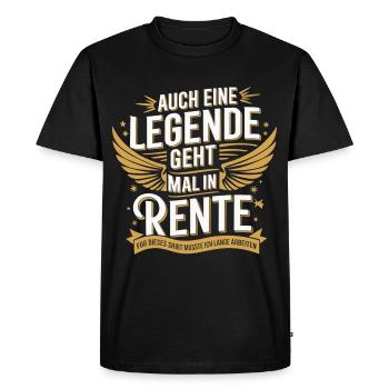 Even a legend retires - Men's Premium Organic T-Shirt - black - Front - Nico (187cm)