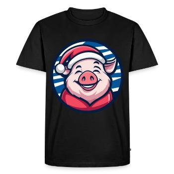 Noël Cochon Noël - T-shirt Premium bio Homme - noir - Devant - Nico (187cm)