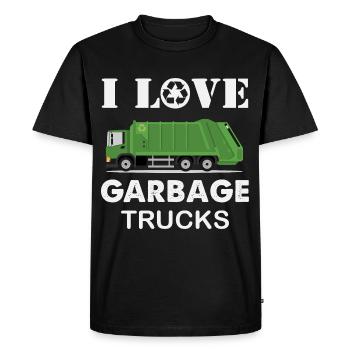 Garbage Truck Refuse Collector - Men's Premium Organic T-Shirt - black - Front - Nico (187cm)