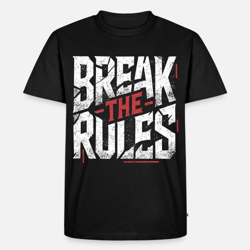 Brechen Sie die Regeln - Männer Premium Bio T-Shirt - Schwarz