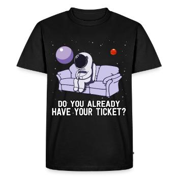 Planet Astronaut Space Space Idée cadeau - T-shirt Premium bio Homme - noir - Devant - Nico (187cm)