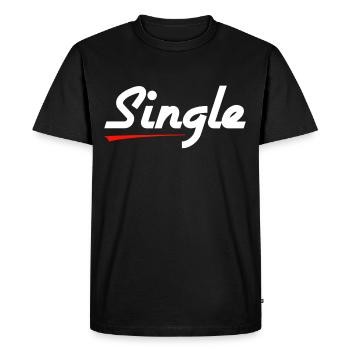 single - Men's Premium Organic T-Shirt - black - Front - Nico (187cm)