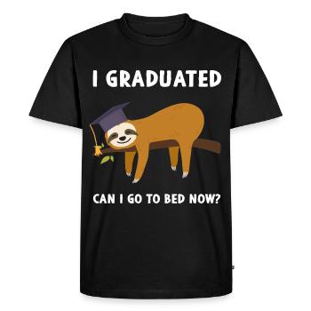 J’ai obtenu mon diplôme Puis-je aller me coucher maintenant? - T-shirt Premium bio Homme - noir - Devant - Nico (187cm)