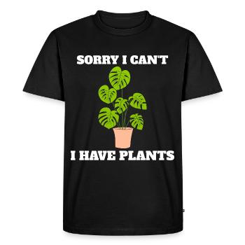 Désolé je ne peux pas avoir des plantes Plant Florist Garden - T-shirt Premium bio Homme - noir - Devant - Nico (187cm)