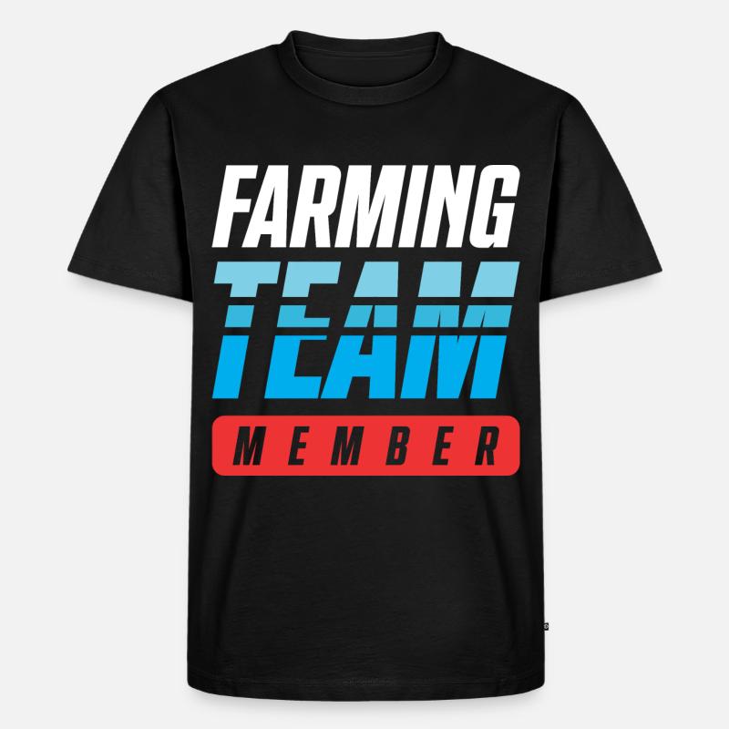 Farming Team - Männer Premium Bio T-Shirt - Schwarz