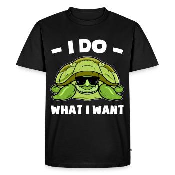 Turtle - Men's Premium Organic T-Shirt - black - Front - Nico (187cm)