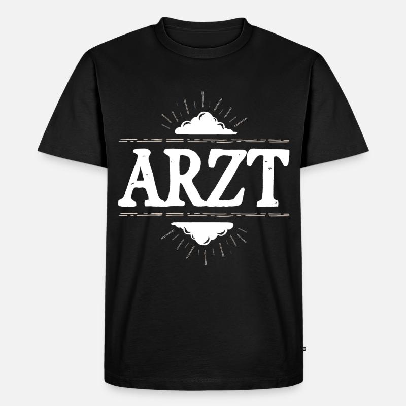 Arzt Beruf - Männer Premium Bio T-Shirt - Schwarz
