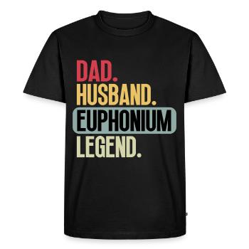 Euphonium Euphonist Dad Proverbs Funny - Men's Premium Organic T-Shirt - black - Front - Nico (187cm)