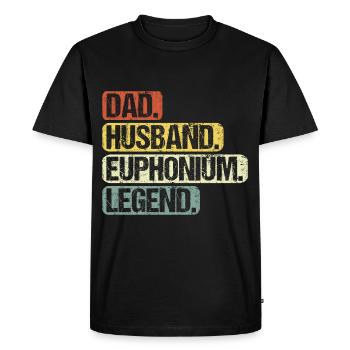 Euphonium Euphonist Dad Proverbs Funny - Men's Premium Organic T-Shirt - black - Front - Nico (187cm)