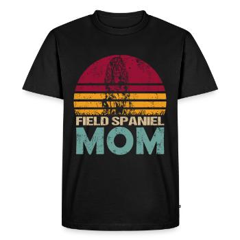 Épagneul des champs Maman Mama Maîtresse Chien Mama Vintage - T-shirt Premium bio Homme - noir - Devant - Nico (187cm)