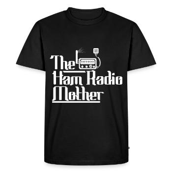 Ham Radio Operator Girl Mom Mother Sayings - Men's Premium Organic T-Shirt - black - Front - Nico (187cm)