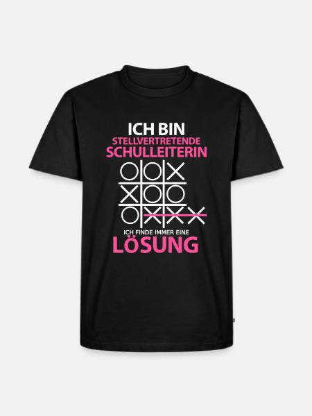 Stellvertretende Schulleiterin Schulleitung Spruch - Männer Premium Bio T-Shirt - Schwarz