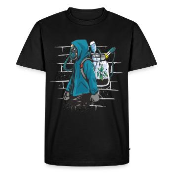 Earth Day Environmentalist Eco Conservation Graphic - Men's Premium Organic T-Shirt - black - Front - Nico (187cm)