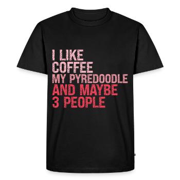 Standard Pyredoodle Mom Mistress Saying Pink - Men's Premium Organic T-Shirt - black - Front - Nico (187cm)