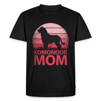 Komondor Hungarian Mama Mom Mistress Pink - Men's Premium Organic T-Shirt - black - Front - Nico (187cm)