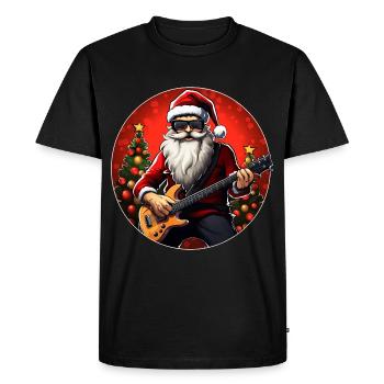 Noël du guitariste - T-shirt Premium bio Homme - noir - Devant - Nico (187cm)