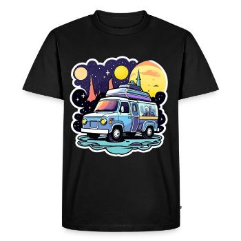 Camper Wohnmobil Campen - Männer Premium Bio T-Shirt - Schwarz - Vorne - Nico (187cm)