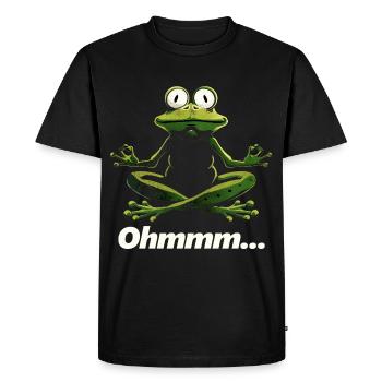 Yoga Frog #lovely toons - T-shirt Premium bio Homme - noir - Devant - Nico (187cm)