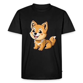 Découvrez le charmant chiot dingo - T-shirt Premium bio Homme - noir - Devant - Nico (187cm)
