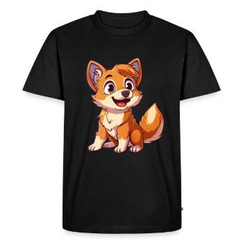 Un chiot joyeux pour les amoureux des animaux - T-shirt Premium bio Homme - noir - Devant - Nico (187cm)