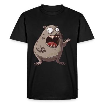 Funny Mole Cartoon For You - Men's Premium Organic T-Shirt - black - Front - Nico (187cm)