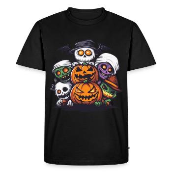 Fête d’Halloween Trick Or Treat - T-shirt Premium bio Homme - noir - Devant - Nico (187cm)