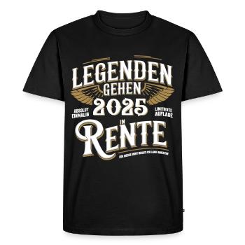 Les légendes prendront leur retraite en 2025 - T-shirt Premium bio Homme - noir - Devant - Nico (187cm)