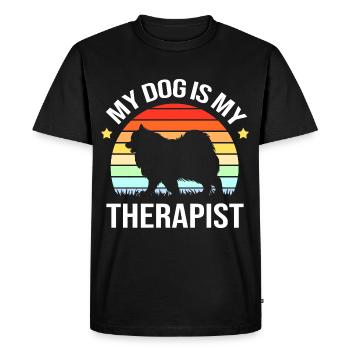 Chien de thérapie - T-shirt Premium bio Homme - noir - Devant - Nico (187cm)