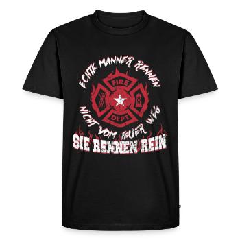 Firefighter fire fire engine fire truck - Men's Premium Organic T-Shirt - black - Front - Nico (187cm)