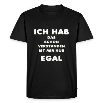 Saying Proverbs Understanding Funny Funny Gift - Men's Premium Organic T-Shirt - black - Front - Nico (187cm)