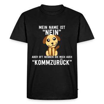 Cadeau de formation chien chien chiot chien animal - T-shirt Premium bio Homme - noir - Devant - Nico (187cm)